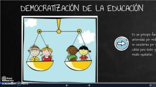 democratizacion de la educacion [upl. by Scharaga]