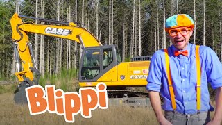 Blippi Blippi Visits a Construction Site  Construction Vehicles For Children  Blippi Excavator [upl. by Warton306]