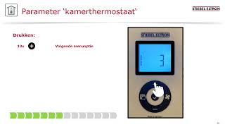 Accumulatieverwarming  Configuratiemenu voor externe kamerthermostaat [upl. by Connel]