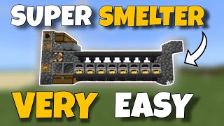 How to make a super smelter in Minecraft bedrock 121 MCPE [upl. by Jannel]