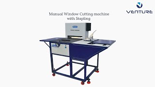 Manual Window Cutting machine with Stapler  Venture Inovations [upl. by Redan868]