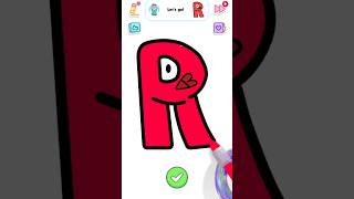 Letter R cartoon simple drawing share with your true friend shorts shortsfeed [upl. by Letsirhc]