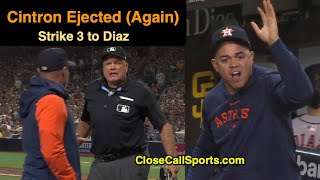 E174  Alex Cintron Ejected Again as Astros Assistant Coach Argues Brian ONoras Strike Zone [upl. by Werra]