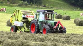 Heuernte in Österreich mit Fendt Claas Rollant 44 und Steyr 188 [upl. by Ailicec528]