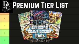 Premium Cardfight Vanguard Tier List BCS 20242025 Season [upl. by Lien]