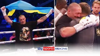 Oleksandr Usyks emotional reaction after beating Anthony Joshua 🇺🇦 [upl. by Asilaj]