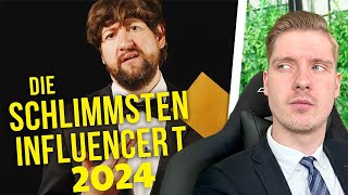 Die SCHLIMMSTEN INFLUENCER 2024  Der AntiWebvideopreis [upl. by Avron]