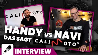 Motorrad Navi vs Handy 3 – Im Gespräch mit Calimoto [upl. by Sivert]