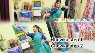 Odissi dance basics CHOWKA STEP 1 AND CHOWKA STEP 2 [upl. by Ari]