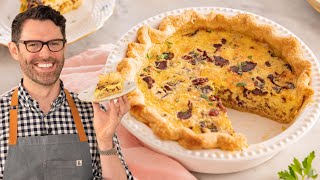 Delicious Quiche Lorraine Recipe [upl. by Alyakim]