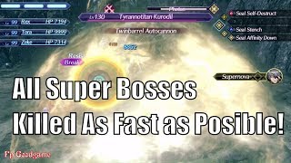 Xenoblade Chronicles 2 All Super Bosses Fast Kill and Instant Kill [upl. by Araes]