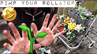 DIY  Ich DEKORIERE einen ROLLATOR  Aus ALT mach NEU  Blumen bringen Freude [upl. by Nylegna]