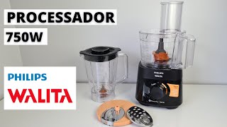 PROCESSADOR DE ALIMENTOS PHILIPS WALITA 750W RI730190 [upl. by Eddra]