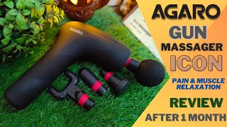 Agaro Gun Massager for Pain Relief amp Muscle Relaxation  Agaro Icon Massager Review After one month [upl. by Ruhtua]