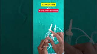 IV Infusion set vs Blood Transfusion set identification shorts medical [upl. by Fleta161]