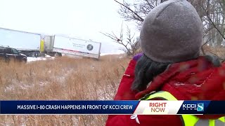 KCCI crew witnesses multivehicle crash on 180 [upl. by Sutit747]