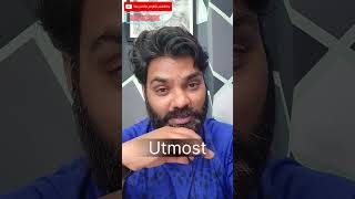 Utmost  Learn ENGLISH with SUNIL SIR shorts [upl. by Imac867]