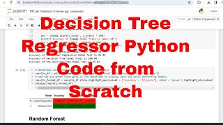 Crop Disease Detection with Decision tree regressor Python Code from Scratch python  decisiontree [upl. by Nilrah]