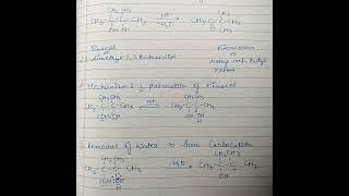 pinacol pinacolone rearrangement organic chemistry note handwrittennotes study [upl. by Lessard]