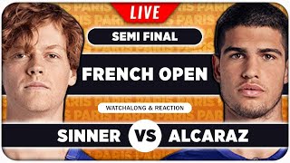 SINNER vs ALCARAZ • French Open 2024 SF • LIVE Tennis Watchalong Stream [upl. by Suchta412]