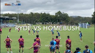 NSW State Cup Ryde vs Homebush  GAME 1 MENS OPENS [upl. by Annayk385]