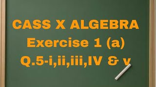 Class 10 Algebra Exercise 1 a Questions 5iiiiiiIVv [upl. by Reilamag251]