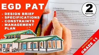 EGD CIVIL PAT  Design Brief Specifications Constraints amp Management Plan  EPISODE 2  Grade 11 [upl. by Tomchay]