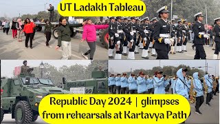 Republic Day 2024 UT Ladakh TableauGlimpses from rehearsals at Kartavya Path India Gate New Delhi [upl. by Augustina895]