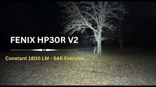 Fenix HP30R V2 Headlamp Constant 1800 Lumen Test [upl. by Copp]