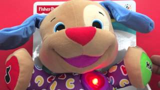 FisherPrice Laugh and Learn Love to Play Stuffed Talking Puppy [upl. by Atolrac110]