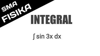 🔴INTEGRAL🔴∫ sin 3x dx [upl. by Marilee683]