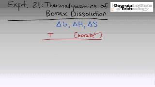 Thermodynamics of Borax Dissolution  Intro amp Theory [upl. by Chrystal408]