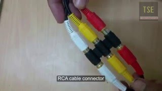 red yellow white cable Connector AV Cable joiner RCA cable extender [upl. by Nofpets]