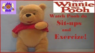 2001 Disney Winnie the Pooh Touch My Toes Pooh Bear Plush By Fisher Price [upl. by Elamor35]