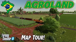 “AGROLAND” FS22 MAP TOUR  NEW BRAZILIAN MOD MAP  Farming Simulator 22 Review PS5 [upl. by Ilanos126]