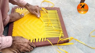 how to cane a chair  caning a chair seat chair bunny ka tariqa  handmade The skills [upl. by Viafore]