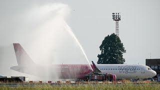 INAUGURAL FLIGHT  Wizz Air Abu Dhabi Airbus A321neo A6WZC Landing At Belgrade Airport [upl. by Hugibert987]