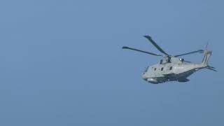 Royal Navy AgustaWestland AW101 Merlin HM2 Flypast over Coast [upl. by Auhsoj34]