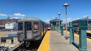 ⁴ᴷ⁶⁰ R68 D Train Action At Bay Parkway [upl. by Aneelak309]