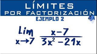 Solución de límites por factorización  Ejemplo 2 [upl. by Doolittle]