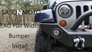 EAG Full Width Bumper and Rough Country Pro9500s winch install [upl. by Abigail]