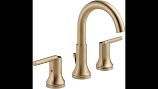 Review Delta Faucet Trinsic Widespread Bathroom Faucet 3 Hole 2021 [upl. by Esmerolda96]