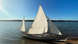 Lugsail with a Jib Wooden Skiff Update [upl. by Nira820]