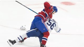 Arber Xhekaj Cedric Paré Fight After Patrik Laine Injury [upl. by Nesto]