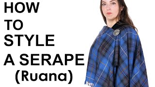 How To Style a Serape  Ruana  Scottish tartan serapes are cozy and elegant [upl. by Claudie]