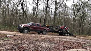 Unloading Small Case IH Tractor Off A Gooseneck Trailer [upl. by Arden]