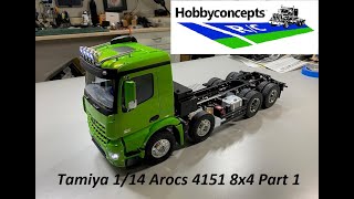 Tamiya Arocs 4151 8x4 Tipper Truck Build  Part 1 [upl. by Htenek]