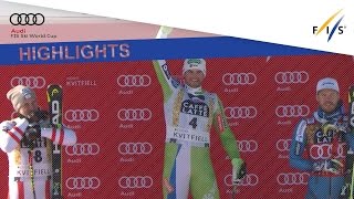 Highlights  Kline celebrates his maiden win in Kvitfjell downhill  FIS Alpine [upl. by Hodess]