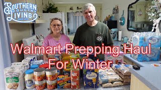 Walmart Prepping Haul For Winter  Living On Social Security [upl. by Hercule89]