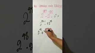 No cometas este ERROR en las POTENCIAS potencias matemáticas algebra maths shorts [upl. by Bloom]